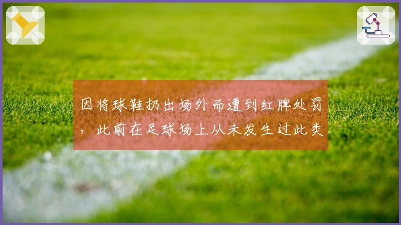 因将球鞋扔出场外而遭到红牌处罚，此前在足球场上从未发生过此类事件
